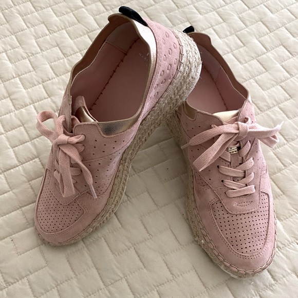 Marc Fisher Pink Suede Espadrille Sneaker-7.5 - Picture 3 of 6